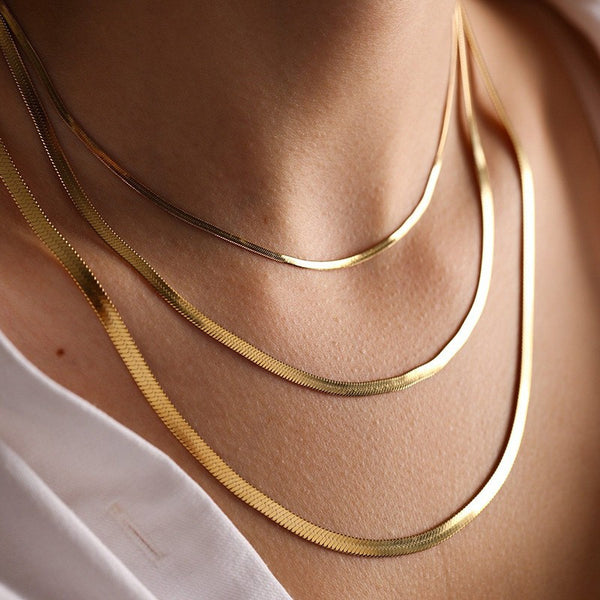 IG Style Stripe Geometric Stainless Steel Electroplating Necklaces