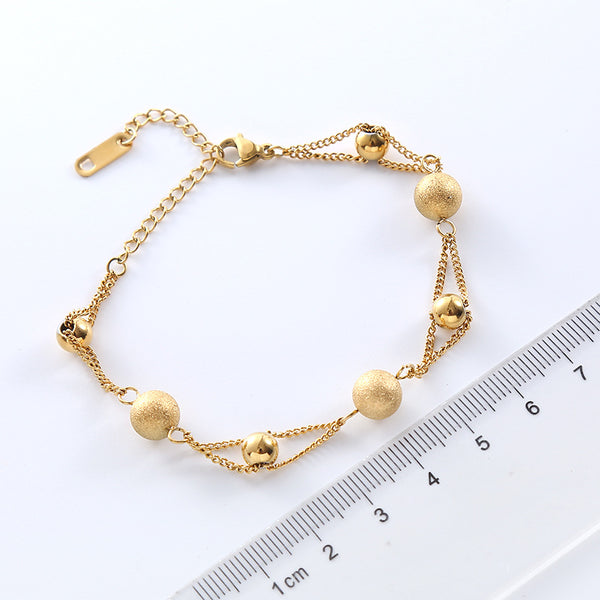 Fashion Women Circle Irregular Chain Geometric Stainless Steel Electroplating Bracelets