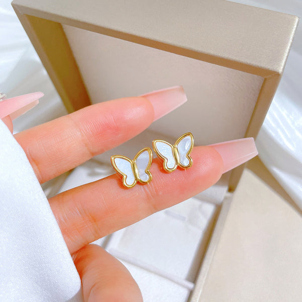 Korean Cosmos Geometric Titanium Steel Electroplating Earrings