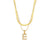 Fashion Letter Number Text Stainless Steel 18K Gold Plated Necklaces