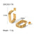 Cartoon East Asia Symbol Geometric Stainless Steel 18K Gold Plated Earrings