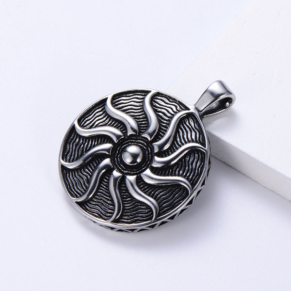 Retro Men Vintage Metal Little Daisy Chain Moon Fruit Stainless Steel Polishing Pendants