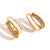 Fashion Circle U-Shape Geometric Stainless Steel 18K Gold Plated Earrings