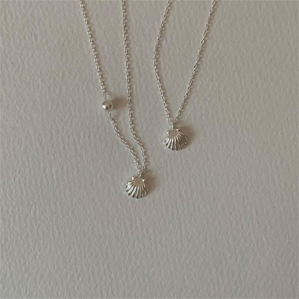 925 Sterling Silver Korean Tulip Geometric Silver Electroplating Necklaces