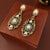 Luxurious Stripe Ellipse Geometric Artificial Pearl Diamond Inlay Earrings