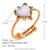 Women Fashion Heart Geometric Stainless Steel 18K Gold Plated Rings