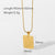 IG Style Letter Geometric Stainless Steel 18K Gold Plated Necklaces