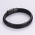 Men Minimalist Metal Leather Bangles