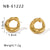 IG Style Circle Geometric Stainless Steel Electroplating Earrings