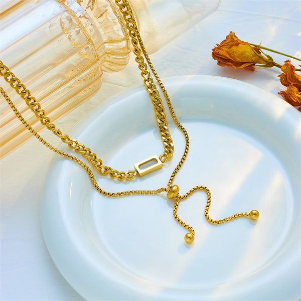 Korean Chain Titanium Steel Electroplating Necklaces