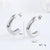 Elegant Round Droplet Stainless Steel Electroplating Stud Earrings