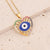 Women Eye Heart Copper Zircon Inlay Pendants