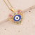 Women Eye Heart Copper Zircon Inlay Pendants