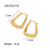 IG Style Quadrilateral Geometric Stainless Steel 18K Gold Plated Earrings