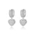 Luxurious Heart Heart Zircon Drop Earrings