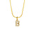 Fashion Stripe Number Text Letter Stainless Steel 18K Gold Plated Necklaces