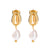 IG Style Bowknot Stainless Steel 18K Gold Plated Earrings