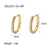 IG Style Circle Geometric Stainless Steel 18K Gold Plated Earrings