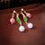 Medieval Droplet Pearl Droplet Geometric Alloy Diamond Inlay Earrings