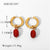 IG Style Round Stainless Steel 18K Gold Plated Earrings