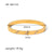 IG Style Circle Irregular Heart Tennis / Diamond Line Stainless Steel Zircon Inlay Bangles