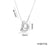 Letter Text Number Titanium Steel 18K Gold Plated Necklaces