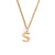 Fashion Letter Number Geometric Text Stainless Steel 18K Gold Plated Necklaces