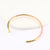 Women Metal Stripe Bohemian Stripe Gold Plating Bangles