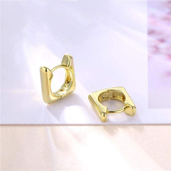 Women Geometric Metal Copper Gold Plating Earrings