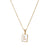 Minimalist Letter Number Text Stainless Steel 18K Gold Plated Necklaces