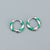 925 Sterling Silver Korean Twisted Geometric Silver Oil Dripping Stud Earrings