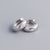 925 Sterling Silver Women Geometric Metal Geometric Silver Diamond Inlay Stud Earrings