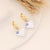 IG Style Eye Heart Stainless Steel Oil Dripping Earrings