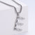 Men Metal Retro Vintage Number Text Letter Stainless Steel Polishing Pendants