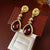 Medieval Droplet Droplet Geometric Alloy Electroplating Earrings