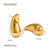 IG Style Droplet Stainless Steel 18K Gold Plated Earrings