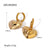 IG Style Heart Stainless Steel 18K Gold Plated Earrings