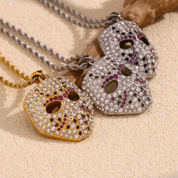 Fashion Skull Geometric Stainless Steel Electroplating Necklaces