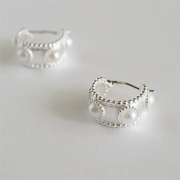 925 Sterling Silver Korean Chamfered Cube Text Letter Number Silver Electroplating Stud Earrings