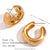 Fashion Quadrilateral Circle Geometric Stainless Steel 18K Gold Plated Earrings