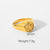 Women IG Style Symbol Heart Stainless Steel 18K Gold Plated Rings