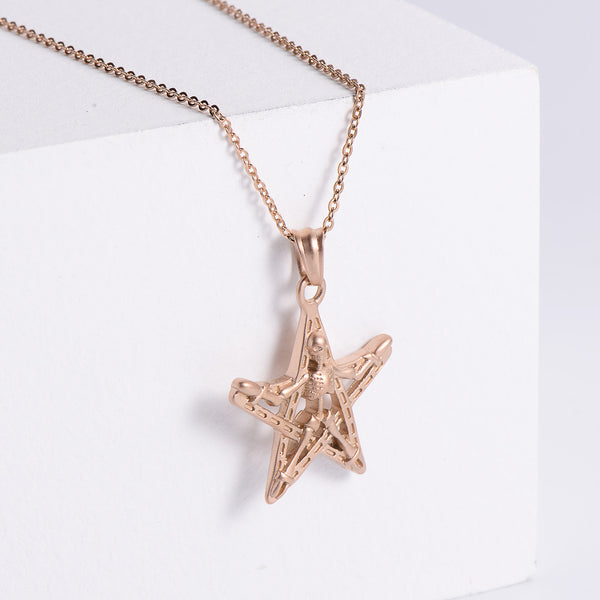 Women Punk Star Stainless Steel Pendants