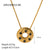 IG Style Stripe Geometric Stainless Steel 18K Gold Plated Necklaces