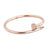 Moderate Luxury Letter Stainless Steel 18K Gold Plated Bangles