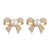 Irregular Geometric Copper Inlay Stud Earrings