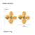 IG Style Flower Geometric Stainless Steel 18K Gold Plated Earrings