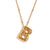 Fashion Letter Number Text Stainless Steel 18K Gold Plated Necklaces