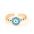 IG Style Women Diamond Metal Eye Copper Electroplating Rings