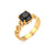 Women Fashion Round Geometric Stainless Steel 18K Gold Plated Rings