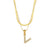 Fashion Stripe Number Text Letter Stainless Steel 18K Gold Plated Necklaces